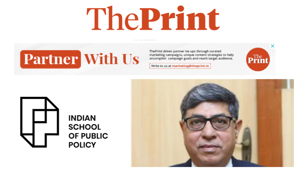 Indian School of Public Policy Welcomes Former (IAS) Rajeev Kapoor as Associate Dean